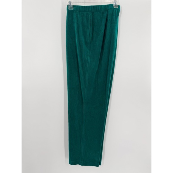 Allison Daley Pants - Allison Daley Teal Green Corduroy Pants Womens 16 Elastic‎ Waist Straight Leg